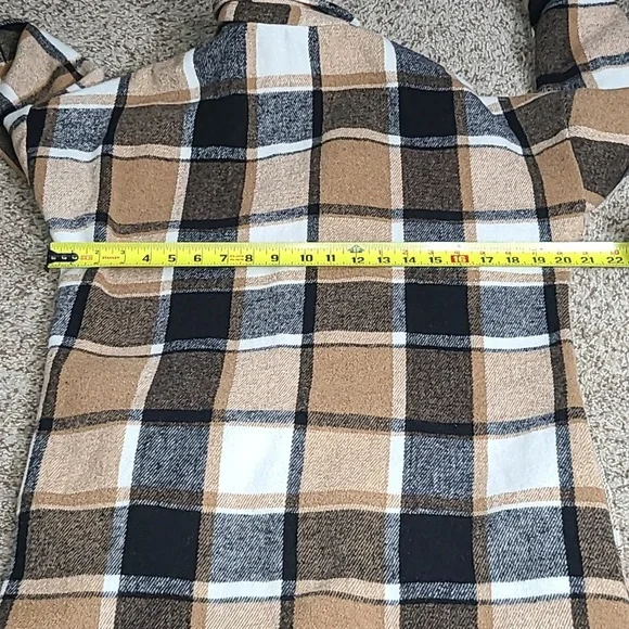 Plaid Long Plaid Shacket - Picture 5 of 6